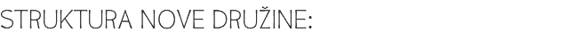 STRUKTURA NOVE DRUŽINE:
